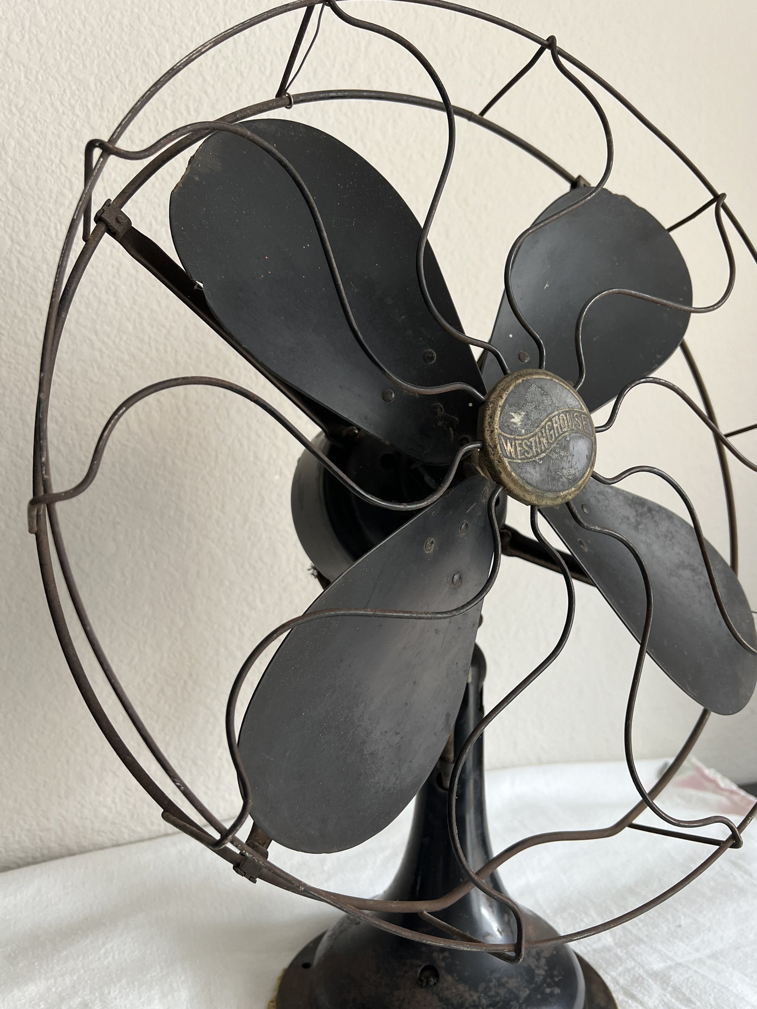 Large Antique Westinghouse Oscillating Multi-Speed Fan- Sold